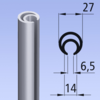 Profil napinacza plandeki ø 27 - 3300 mm aluminium