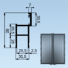 Profil drzwi kontenera zakończeniowy 25mm aluminium