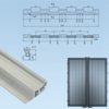 Profil zawiasu 4 oczka z prętem, 3200mm anoda