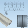 Profil zawiasu 5 oczek z prętem, 3200mm anoda