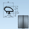 Uszczelka 14x25 obwodowa drzwi 4skrz.