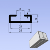 Profil aluminiowy pod uszczelkę Omega anodowany