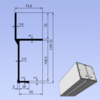 Profil obwodowy kontenera 108mm anodowany