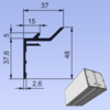 Profil dachowy boczny zewnętrzny aluminiowy