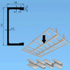 Podłużnica aluminiowa 130x55mm podłogi