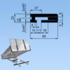 Profil zakończeniowy do burty 65mm szer. 20mm surowe aluminium