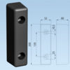 Odbój gumowy 200x52x60mm